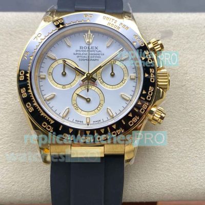 QF Rolex Cosmo Daytona Oysterflex White Dial Gain Weight Super Clone 4131 Watch 